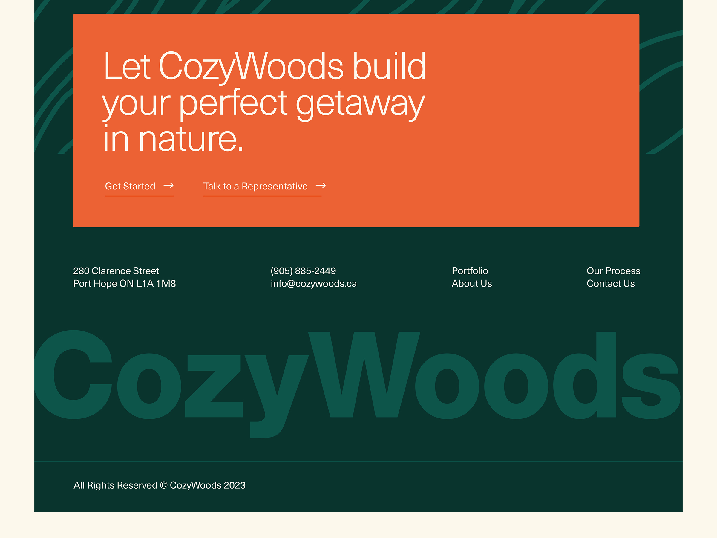 CozyWoods Footer